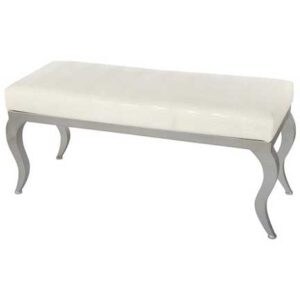 Furniture, White Allie Bench