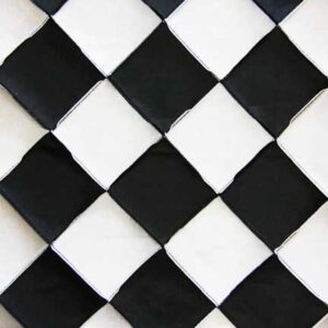 Runner, Black and White Pintuck