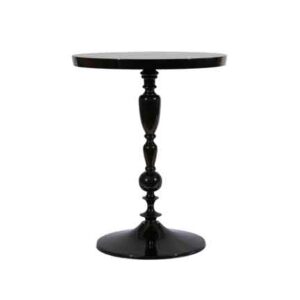 Furniture, Black Aluminum Martini Table