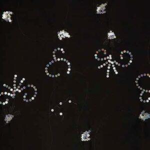 Tablecloth, Black Taffeta with Sequins