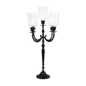 Black Candelabra with Grand Hurricanes