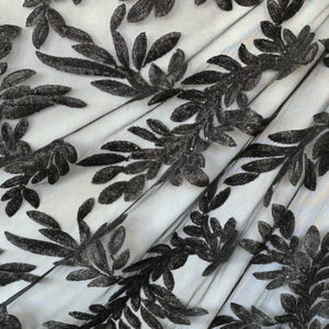 Tablecloth, Boutique Collection - Brilliance Leaf Black