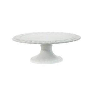 Cake Plate - White Porcelain, Footed