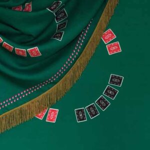 Tablecloth, Casino with Gold Fringe