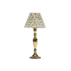 Crystal Pave Candle Lamp - Gold