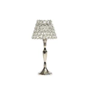 Crystal Pave Candle Lamp - Silver