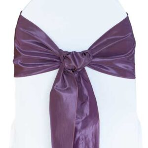 Sash, Eggplant Taffeta