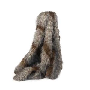 Throw, Faux Fur Ostrich