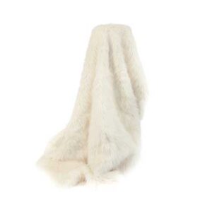 Throw, Faux Fur White
