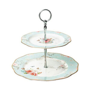Floral 2-Tier Dessert Plate