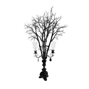French Candelabra - Black, with Branches