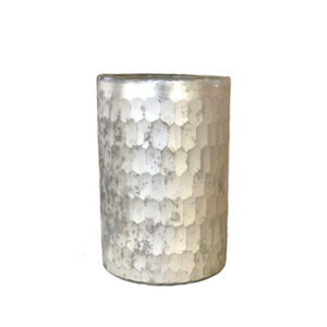 Mercury Glass - Frost Cobblestone Votive 4.5"