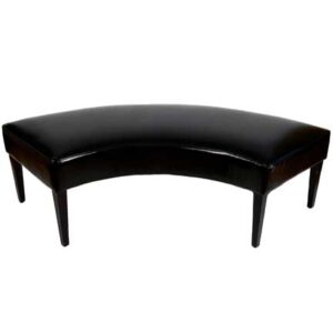 Furniture, Curved Bench - Backless, Black