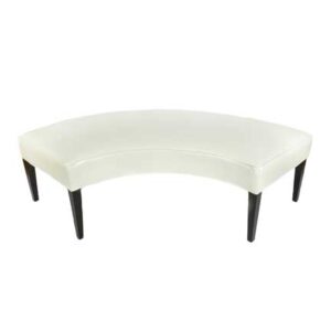 Furniture, Curved Bench - Backless, Ivory