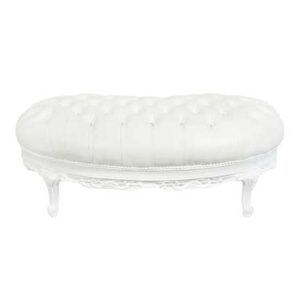 Furniture, White Ottoman