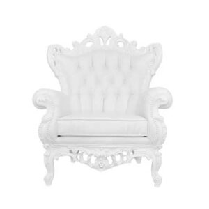 Furniture, White Wingback Chair