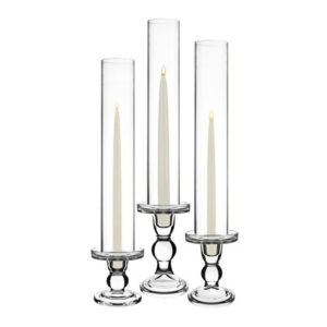 Glass Candle Holders - 3.5", 4.5", and 5.5"
