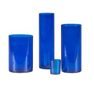Glass Cylinders - Blue