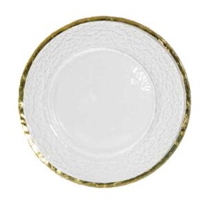 Charger Plate, Glass with Gold Rim