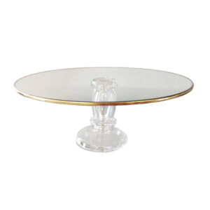 Glass With Gold Edge Cake Plate