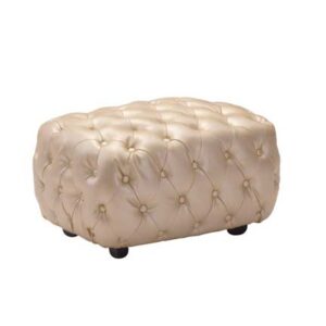 Furniture, Gold Tufted Ottoman