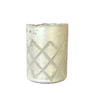 Mercury Glass - Frost Harlequin Votive 4"