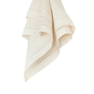 Napkin, Hemstitched 100% Linen - Ecru