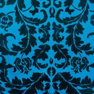 Tablecloth, Italia Black on Jewel Blue