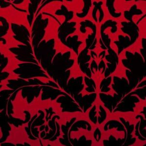 Tablecloth, Italia Black on Red