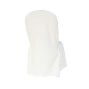 Chair Cover, Ivory Poly Broad Back
