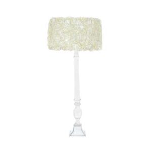 Lamp Shade Cover, Ivory Ribbon Rose