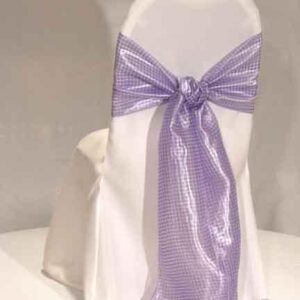 Sash, Lilac Check Sheer