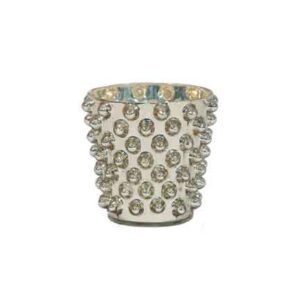 Mercury Glass - Smoke Studded Votive