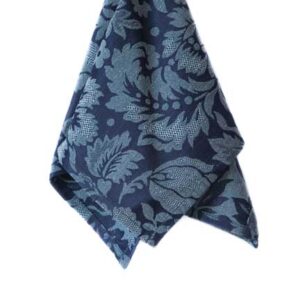 Napkin, Navy Blue Damask