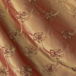 Tablecloth, Ribbon Stitch - Crimson