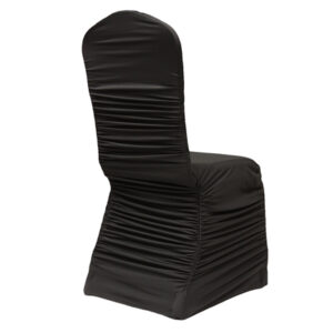 Ruched Chair Cover - Black