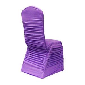 Ruched Chair Cover - Grape