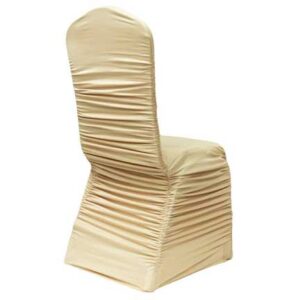 Ruched Chair Cover - Soft Gold