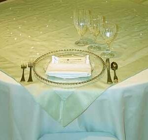 Tablecloth, Sage Embroidered Sheer
