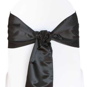 Sash, Satin - Black