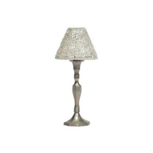 Silver Brushed Candle Lamp