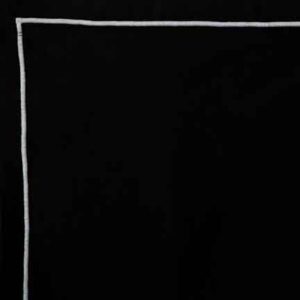 Napkin, Supper Club Black with White Stitch