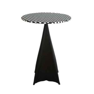 Tableform, Stretch - Black with White Dot Top