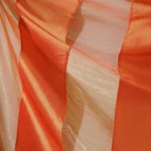 Tablecloth, Tangerine Wide Stripe Sheer