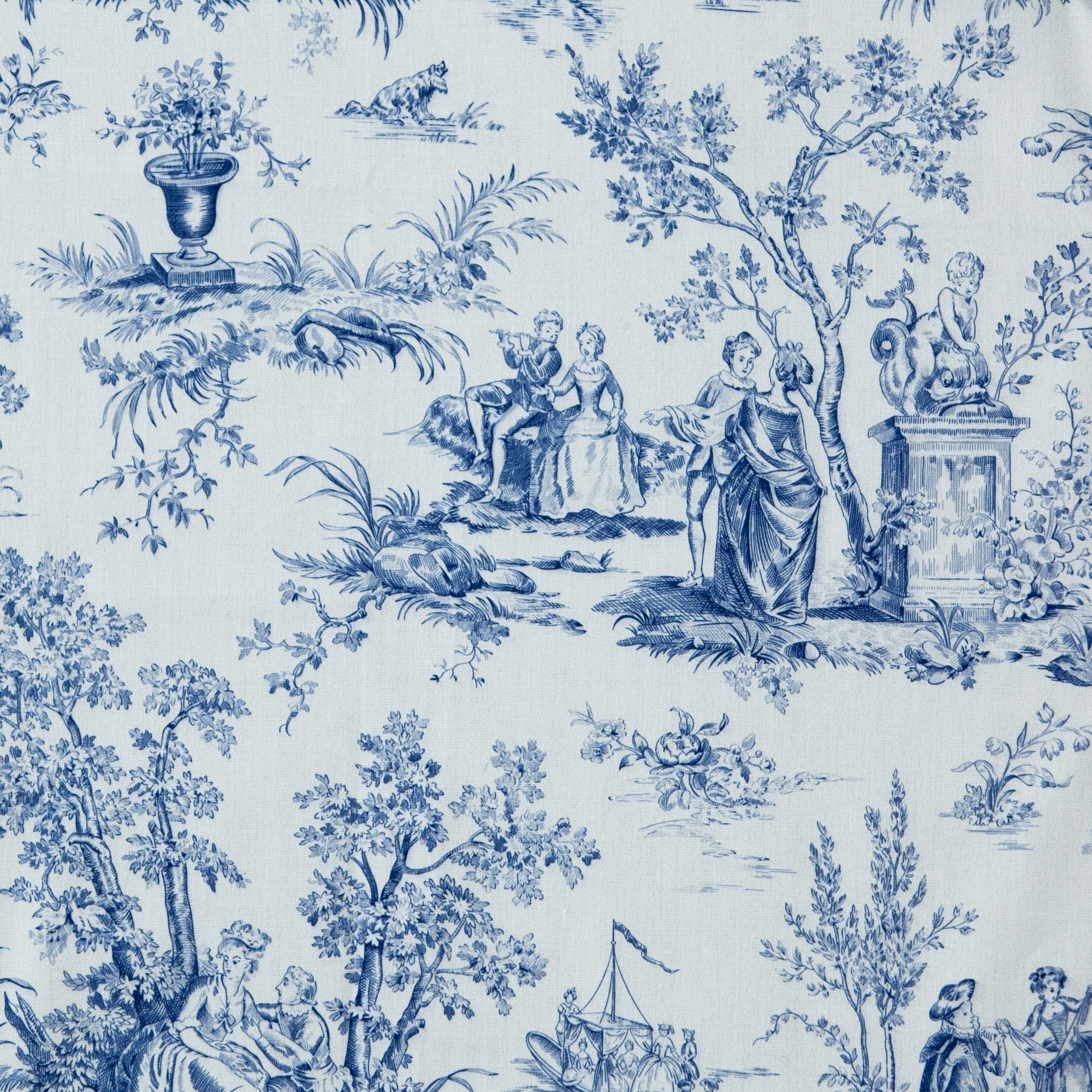 Tablecloth, Toile - Blue