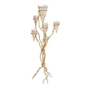 Twisted Iron Centerpiece - Gold