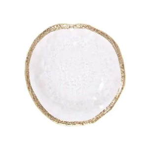 Specialty Plate, Gold Edged Pebble Plate