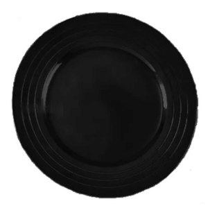 Charger Plate, Black Pleated Acrylic