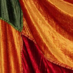 Tablecloth, Velvet - Red and Orange