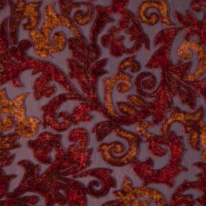 Tablecloth, Velvet Sheer - Red and Gold